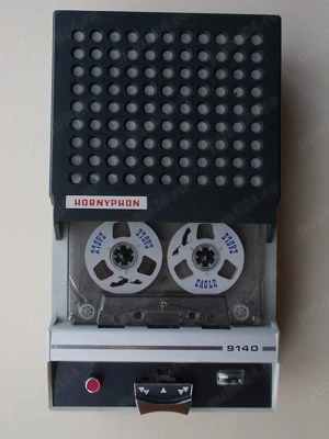 Casetofon PHILIPS Hornyphon wm 9140 portabil mono,servisat,vintage 1975 Austria