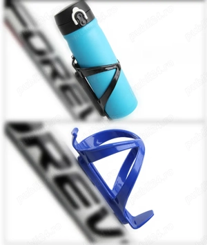 Suport Albastru bidon sticlă pet cadru bicicleta hidratare highplastic ultrausor cursiera mtb - imagine 3