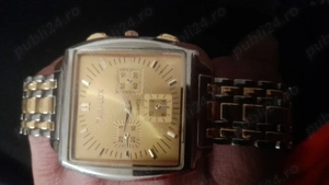 Ceas pe bratara alb galben