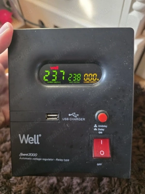 Stabilizator automat de tensiune cu releu WELL Guard 2000VA