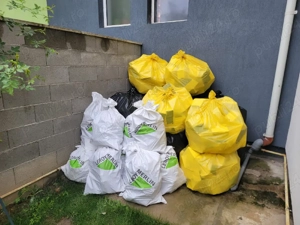 ridic saci cu polistiren folii cartoane rigips moloz