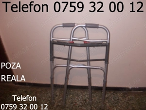 Cadru medical ajutor mers Pliabil Stabil Sigur Reglabi,din aluminiu  pt batran dizabilitati handicap - imagine 2