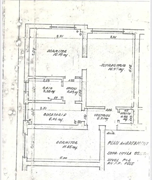 Apartament 3 camere 56 mp, centrală proprie, zonă Piață, Câmpina – 74.000 €