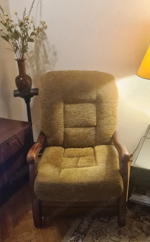 Fotolii cadru lemn masiv, tapitate 