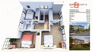 Duplex de vanzare cu 4 camere, Parter + 1 Etaj - Giarmata - imagine 11