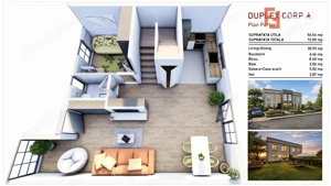 Duplex de vanzare cu 4 camere, Parter + 1 Etaj - Giarmata - imagine 10