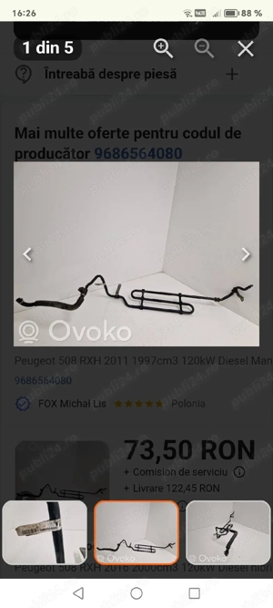 Conducta servodirectie peugeot 508 