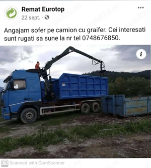 Angajam sofer camion categoria C