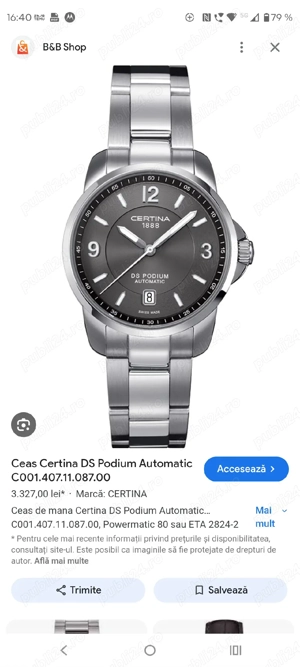Ceas CERTINA Automatic - imagine 4