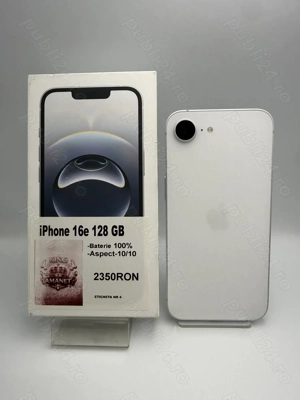 Iphone 16e 128 GB Baterie 100%