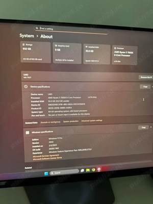 PC Gaming + Monitor 300Hz + Birou + Scaun   Setup Complet - imagine 3