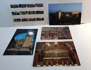 4 cărți poștale Spania + 1 calendar Granada