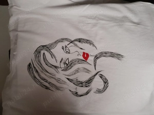 Tricouri din bumbac, pictate manual