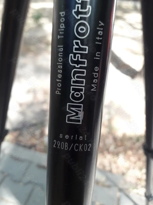 Trepied tripod foto Manfrotto 290B  + fluid head 128LP - imagine 5