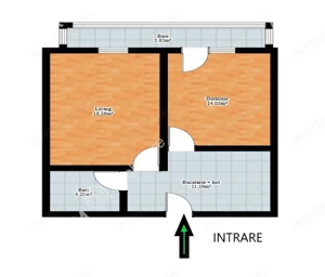 Apartament cu 2 camere decomandate balcon Doamna Stanca Sibiu - imagine 4