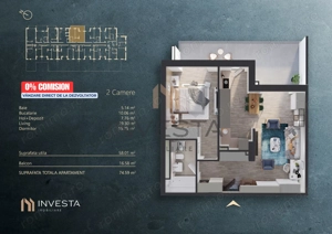 NOU pe Piata - 0% Comision -  Apartament 2 camere - cladire nZEB - imagine 2