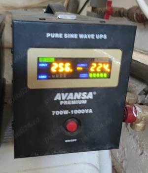 UPS centrala termica Avansa 700W + baterie Rombat semitractiune 100 AH - imagine 2