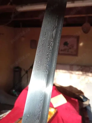 Katana Otel DAMASC 8000 straturi calita, sabie Reala Samurai,Rara,o piesa deosebita de LUX - imagine 2