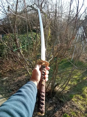 Katana Otel DAMASC 8000 straturi calita, sabie Reala Samurai,Rara,o piesa deosebita de LUX - imagine 4