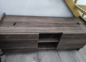 Mobexpert Banchetă Pantofar Dulap cu depozitare şi pernă pentru sezut 2 rafturi - imagine 2