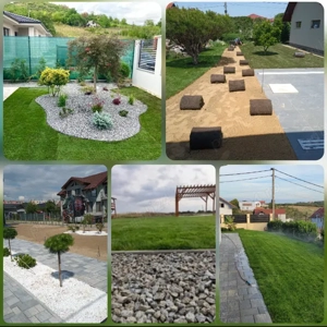 Amenajare spații verzi, sistemul de irigație, rulouri gazon