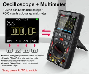 GVDA GD188 Complet de măsură 3 în 1: Multimetru + Osciloscop + Generator, T-RMS, Canal 12MHz - NOU - imagine 5