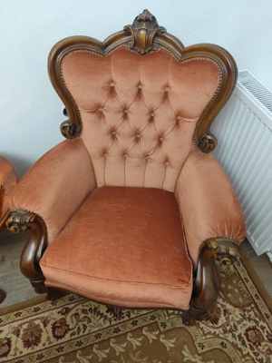 canapea cu doua fotolii stil baroc