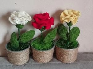 Trandafirii croșetați manual 
