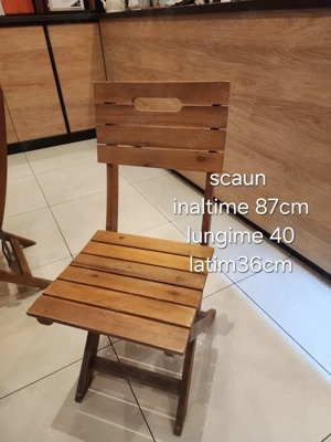 Vând scaun lemn pliabil