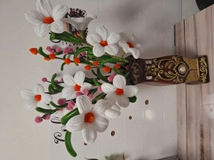 Flori din sirma plusata lucrate manual 