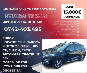 Hyundai Tucson 4WD Luxury   185 CP   Full Options   Mentenanță Premium  - imagine 6