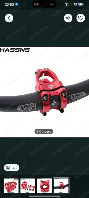 pipa scurta ghidon bicicleta