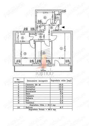 Apartament 3 camere decomandat  Lacul Tei