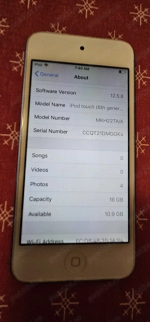 Vand Ipod Touch generatia 6,16gb 