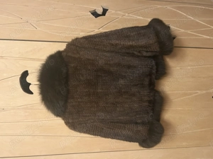 Poncho din blăniță de iepure