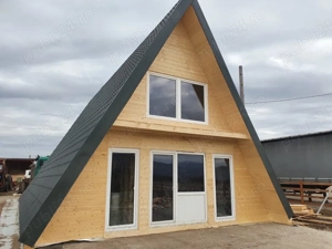 Vând și produc căsuțe din lemn și cabane din lemn predate în următoarele stadi la gata , la ros, la  - imagine 5