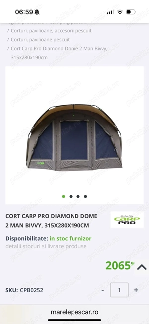 Cort Carp Pro Diamond Dome 2 Man Bivvy - imagine 2