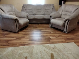 Vand canapea extensibila de 3 locuri si 2 fotolii