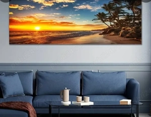 Tablou Exotic Apus Soare Caraibe Pânză Canvas 150cm