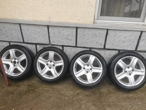 Vând 4 jante aliaj, cauciucuri vara pe 17
