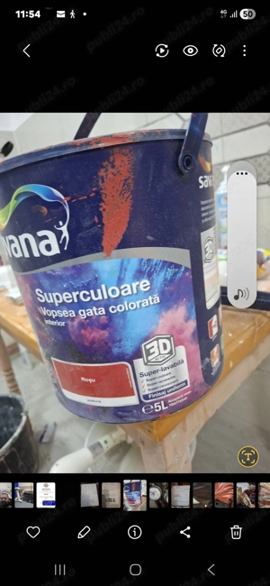 Vand vopsea lavabila rosie Savana 