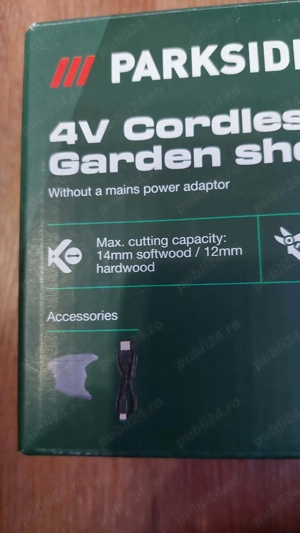 Foarfecă de grădină pentru vie,etc cu acumulator PAGS 4 A1,Nou! - imagine 4