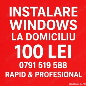 Instalare windows 11 completa 100 lei +office+programe+deplasarea