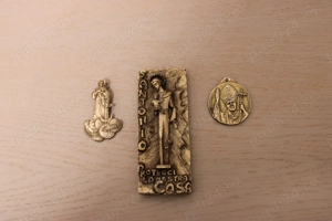 Set 3 Obiecte Religioase Vintage   Protecția Casei și a Călătorului (Sf. Anton & Sf. Cristofor)