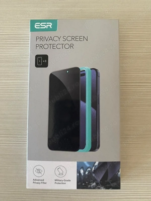 Folie protecție ecran tip Privacy ESR set 3 bucăți