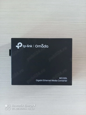 Media Converter fibră optică TP-Link Omada MC220L