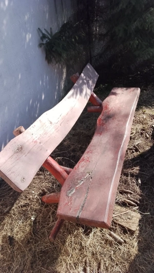 Banca din lemn masiv pentru gradina 