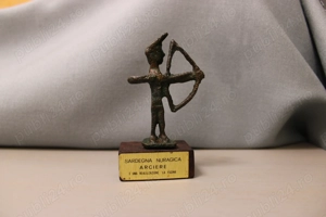 Statuetă Bronz Nuragic  Arcașul    Suvenir Artizanal Sardinia (Italia)