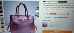 Vand doua genti de dama, una culoare negru si cealalta rosu burgundy
