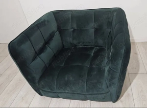 Fotoliu CASTELLO stofa catifelata verde